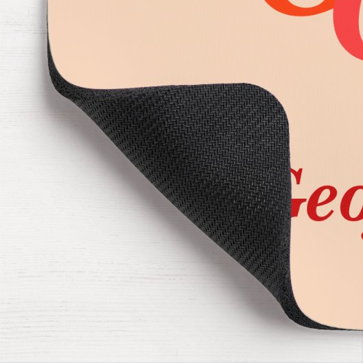 Mousepad - Verspreid Initiaal en naam in het rood Muismat (Hoek)