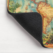 Mousepad-Vintage Atlas Collectie Mousepad Muismat (Hoek)