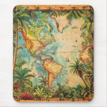 Mousepad-Vintage Atlas Collectie Mousepad