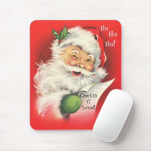 Mousepad, Vintage kerstkerstkerstkerstkerstman Muismat (Met muis)