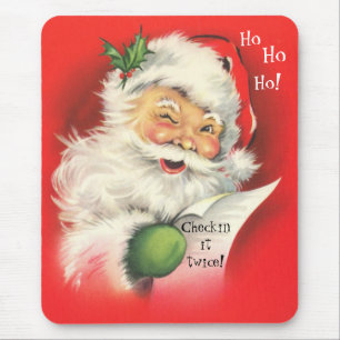 Mousepad, Vintage kerstkerstkerstkerstkerstman Muismat
