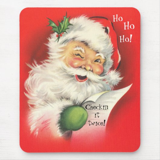 Mousepad, Vintage kerstkerstkerstkerstkerstman Muismat (Voorkant)