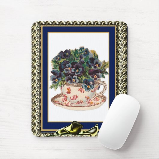  Mousepad Violet Floral 2 Muismat (Met muis)