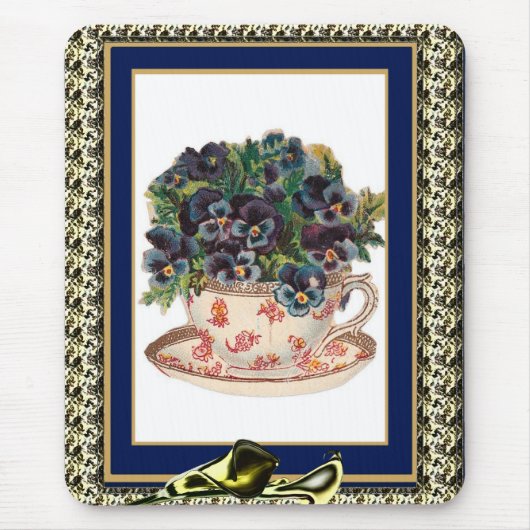  Mousepad Violet Floral 2 Muismat (Voorkant)