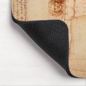 Mousepad Vitruvian Man van Leonardo da Vinci Muismat (Hoek)