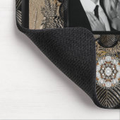 Mousepad Voeg foto toe Zwart Bruin Kant Lijst Muismat (Hoek)