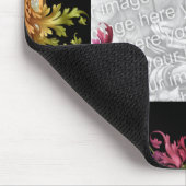 Mousepad  "VOEG je foto toe" Zwarte Floral Muismat (Hoek)