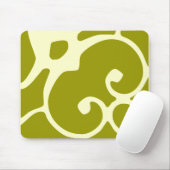 mousepad voor groen en ivoor ontwerp muismat (Met muis)