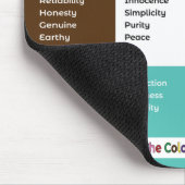 Mousepad voor meerkleurige kleurenpsychologie muismat (Hoek)