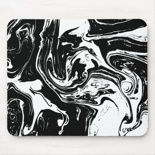 Mousepad voor zwarte en witte marmer muismat (Voorkant)