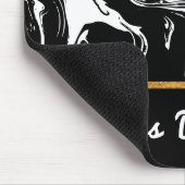 Mousepad voor zwarte en witte marmer muismat (Hoek)