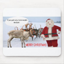 Mousepad. Vrolijk kerstfeest. Santa Pig Rudolph