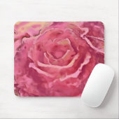 Mousepad Waterverf Roos rood en roze tinten Muismat (Met muis)