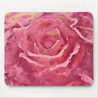 Mousepad Waterverf Roos rood en roze tinten Muismat