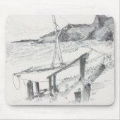 Mousepad Waterverf Sketch "Crystal Cove" Muismat (Voorkant)