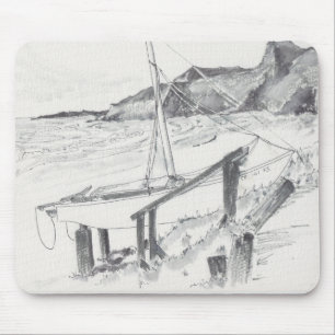 Mousepad Waterverf Sketch "Crystal Cove" Muismat