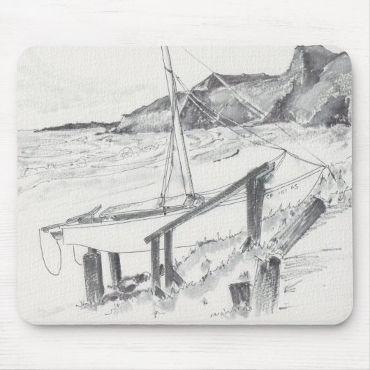 Mousepad Waterverf Sketch "Crystal Cove" Muismat (Voorkant)