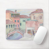 Mousepad Waterverf Sketch "Shopping/Italy" Muismat (Met muis)