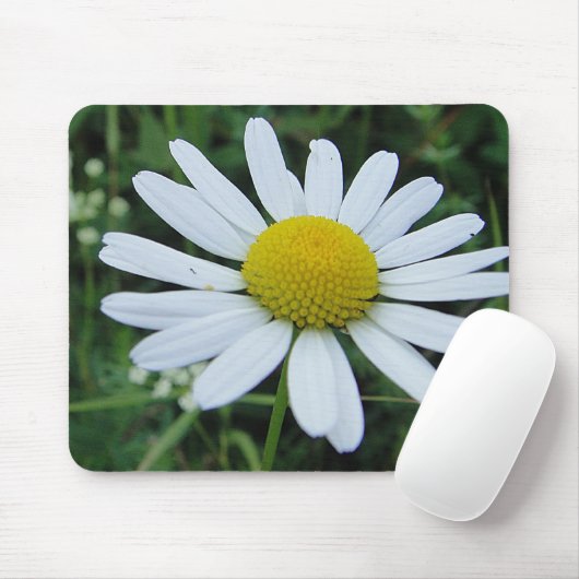 Mousepad weisse Margeritenblüte Muismat (Met muis)