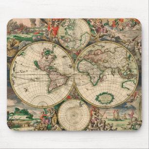 Mousepad  Wereldkaart 1689 Muismat
