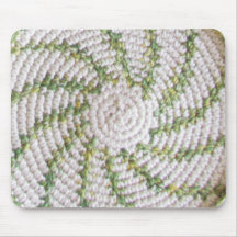 Mousepad - White en Green Spiral