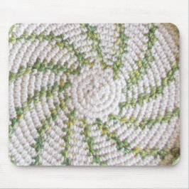 Mousepad - White en Green Spiral Muismat