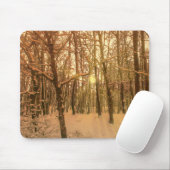 Mousepad Winterbos Sneeuw en Licht Muismat (Met muis)