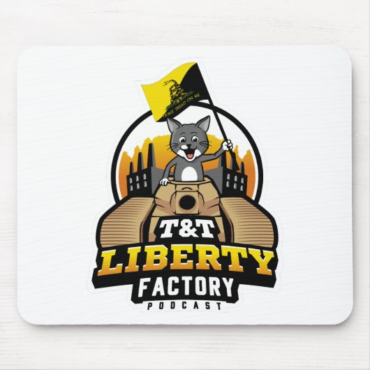 Mousepad (wit) van T&T Liberty Factory Muismat (Voorkant)