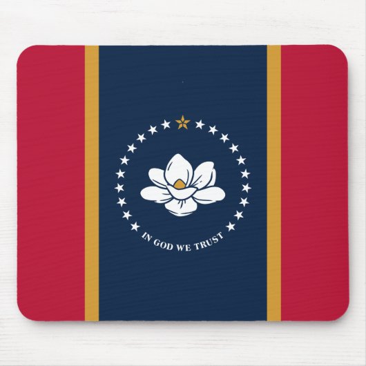 Mousepad with Flag of Mississippi State, USA Muismat (Voorkant)