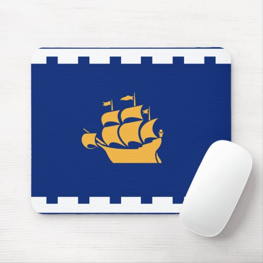 Mousepad with Flag of Quebec City, Canada Muismat (Met muis)