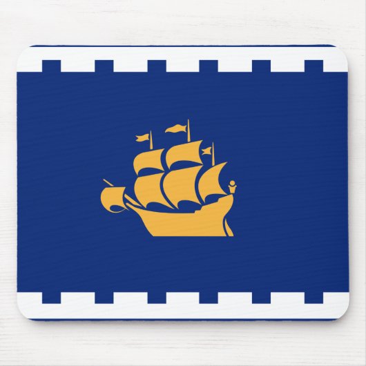 Mousepad with Flag of Quebec City, Canada Muismat (Voorkant)