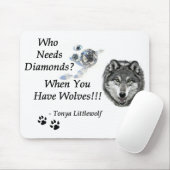 Mousepad - Wolf Mtn Sanctuary Diamonds Collectie Muismat (Met muis)