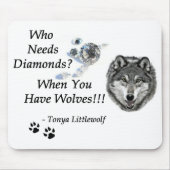 Mousepad - Wolf Mtn Sanctuary Diamonds Collectie Muismat (Voorkant)