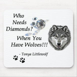 Mousepad - Wolf Mtn Sanctuary Diamonds Collectie Muismat