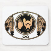 Mousepad Wolf Native Art geeft Metis Muismat (Voorkant)