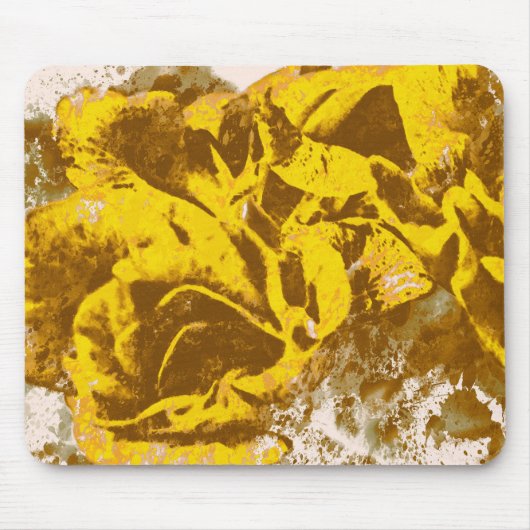 Mousepad Yellow Rose Waterverf Muismat (Voorkant)