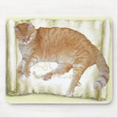 Mousepad Yellow Tiger Cat Muismat (Voorkant)