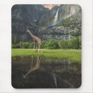 mousepad yosemite herfsten giraffe regenboog muismat