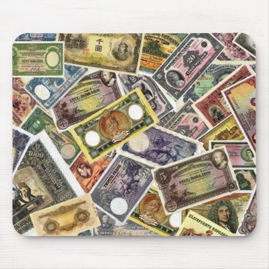 MOUSEPAD - ZELDZAME BANKBILJETTEN MUISMAT (Voorkant)