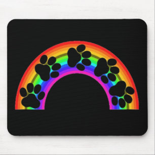 Mousepad zwaait op een regenboog muismat
