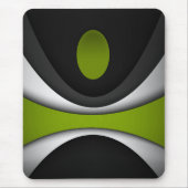 Mousepad, zwart, grijs, groen, abstract muismat (Voorkant)
