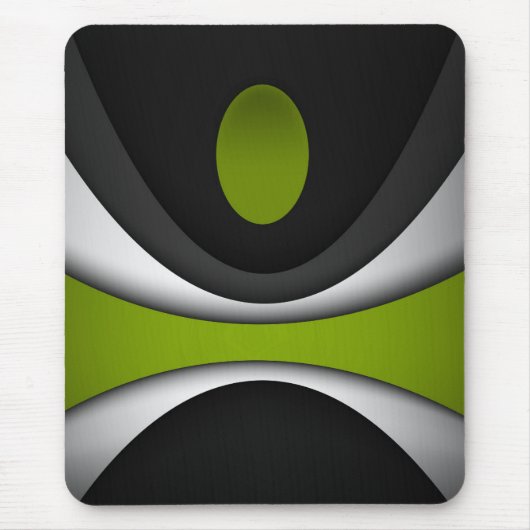 Mousepad, zwart, grijs, groen, abstract muismat (Voorkant)