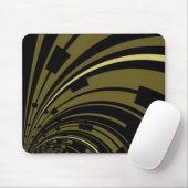 Mousepad Zwart Groen Goud Deco Muismat (Met muis)