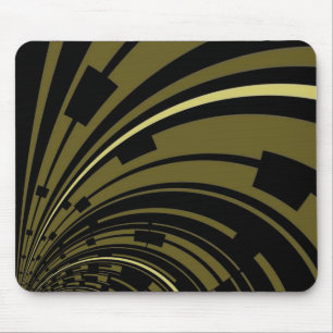 Mousepad Zwart Groen Goud Deco Muismat