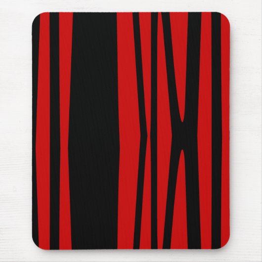 Mousepad, zwart, rood, abstract muismat (Voorkant)
