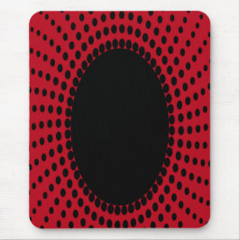 Mousepad, zwart, rood, abstract, stippen muismat