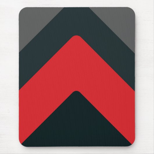 Mousepad, zwart, rood, grijs, abstract muismat (Voorkant)