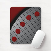 Mousepad, zwart, rood, grijs, abstract muismat (Met muis)