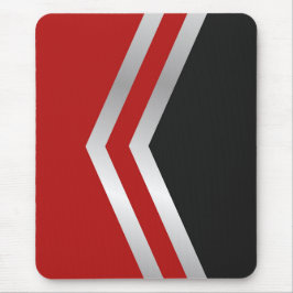 Mousepad, zwart, rood, grijs, wit, abstract muismat