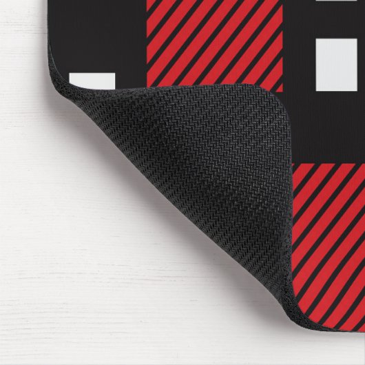 Mousepad, zwart, rood, wit, abstract muismat (Hoek)